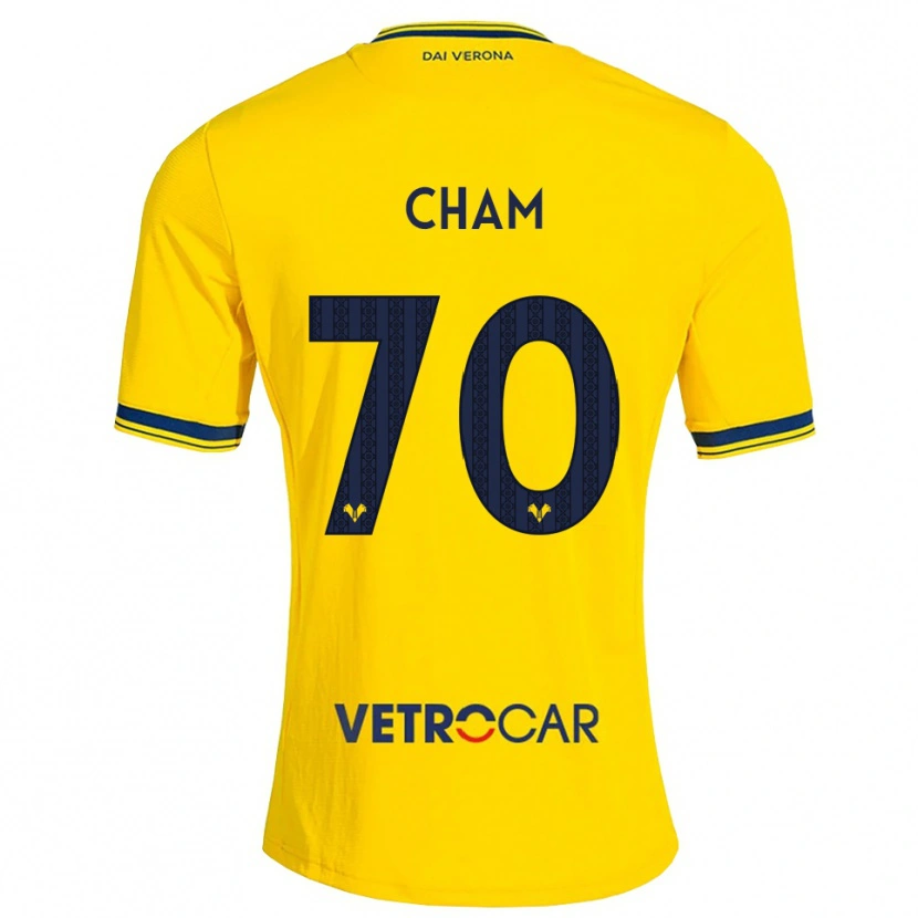 Danxen Hombre Camiseta Fallou Cham #70 Amarillo Rojo 2ª Equipación 2026/27 La Camisa