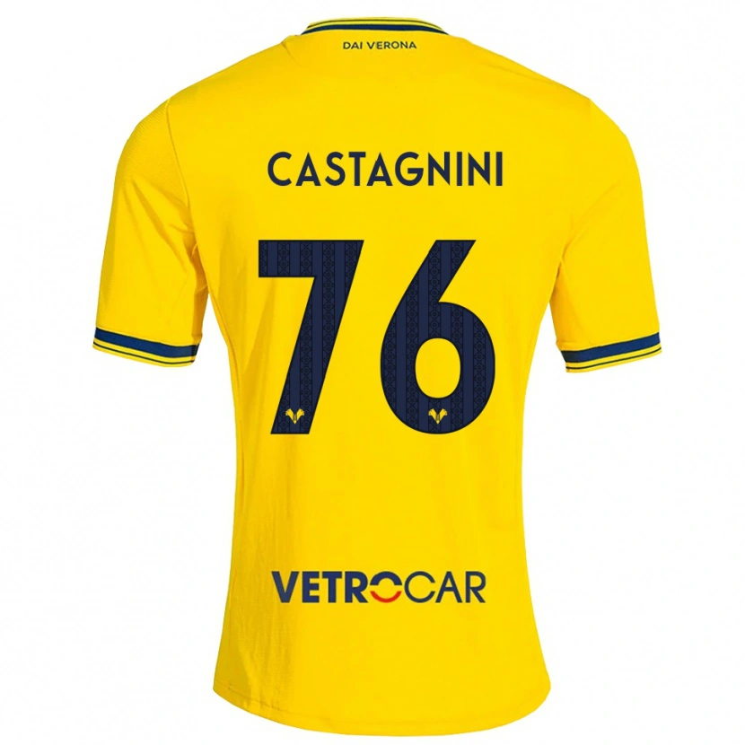 Danxen Hombre Camiseta Mirko Castagnini #76 Amarillo Rojo 2ª Equipación 2026/27 La Camisa