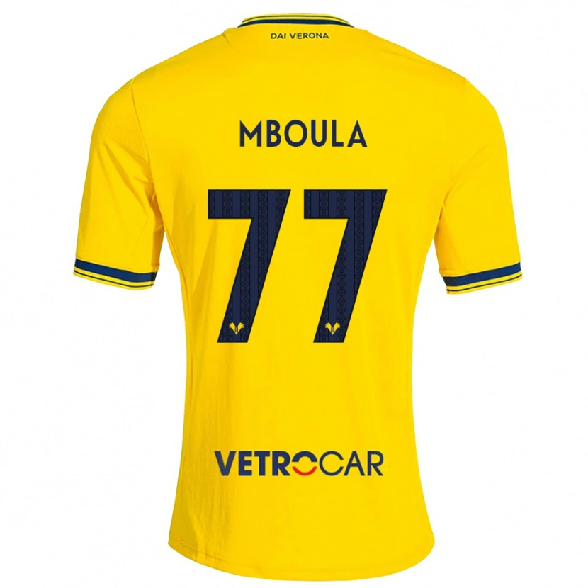 Danxen Hombre Camiseta Jordi Mboula #77 Amarillo Rojo 2ª Equipación 2026/27 La Camisa