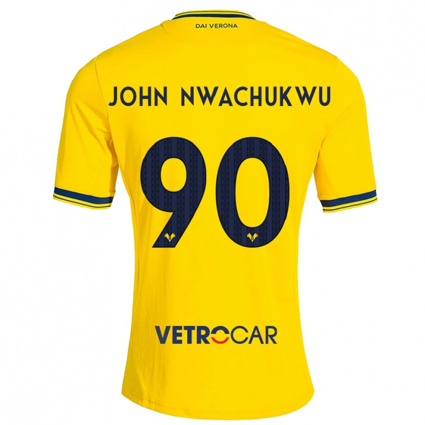 Danxen Hombre Camiseta Samuel John Nwachukwu #90 Amarillo Rojo 2ª Equipación 2026/27 La Camisa