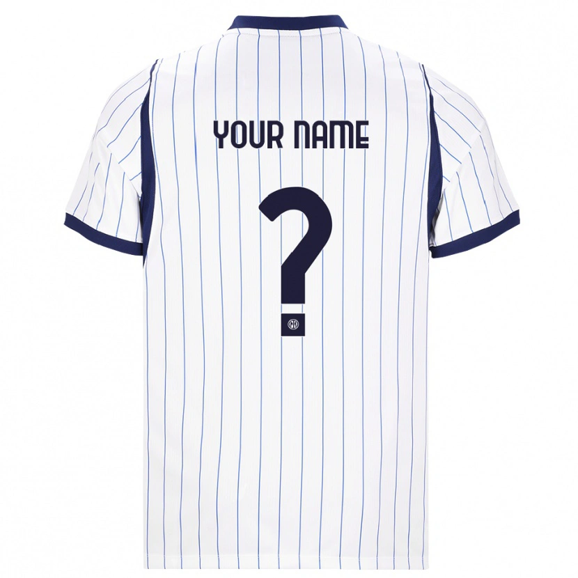 Danxen Hombre Camiseta Su Nombre #0 Blanco Azul Marino 2ª Equipación 2026/27 La Camisa