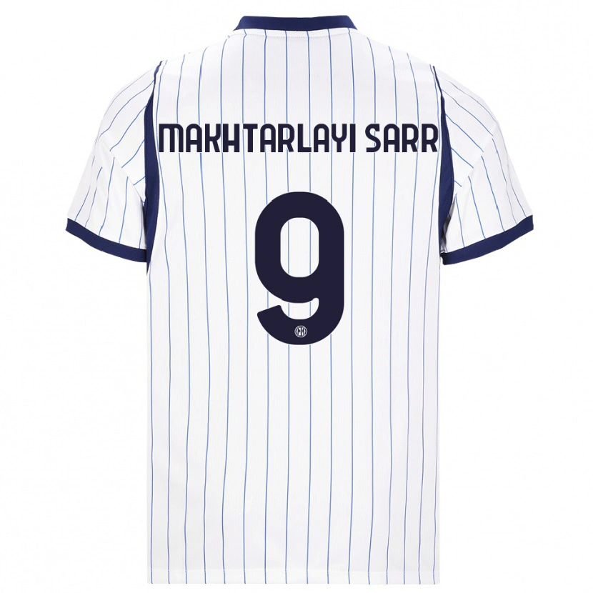 Danxen Hombre Camiseta Amadou Makhtarlayi Sarr #9 Blanco Azul Marino 2ª Equipación 2026/27 La Camisa