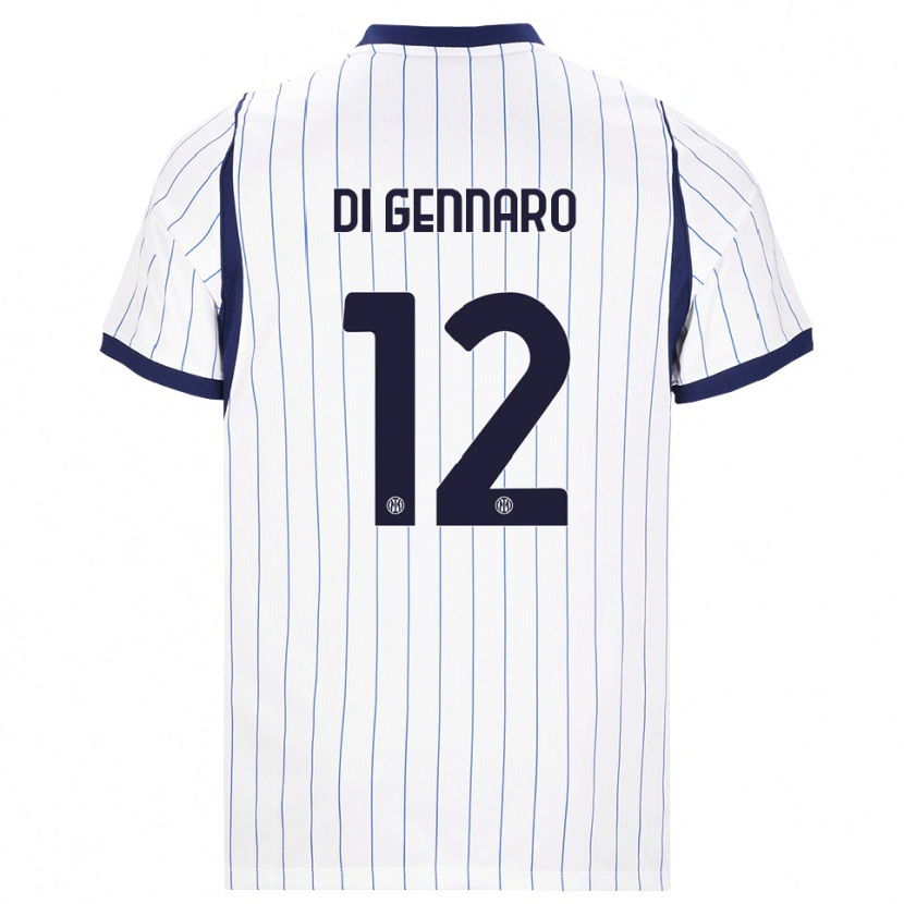 Danxen Hombre Camiseta Raffaele Di Gennaro #12 Blanco Azul Marino 2ª Equipación 2026/27 La Camisa