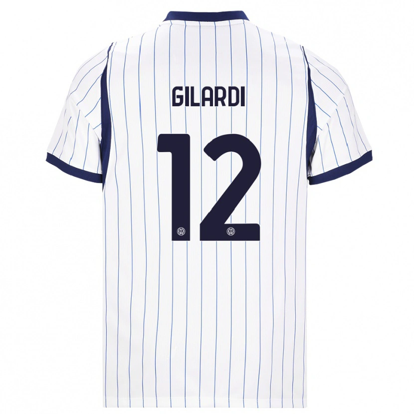 Danxen Hombre Camiseta Astrid Gilardi #12 Blanco Azul Marino 2ª Equipación 2026/27 La Camisa