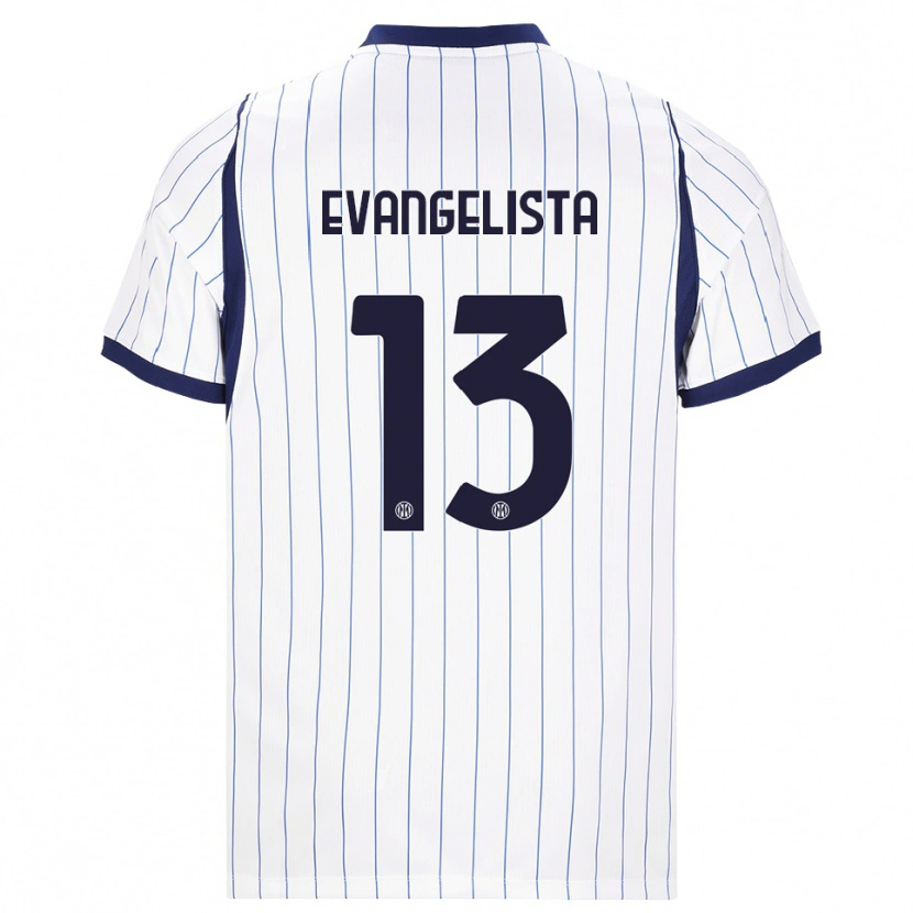 Danxen Hombre Camiseta Edoardo Evangelista #13 Blanco Azul Marino 2ª Equipación 2026/27 La Camisa