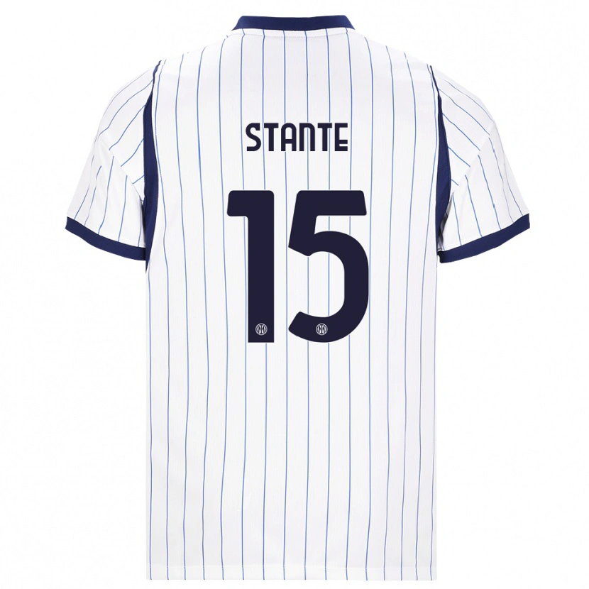 Danxen Hombre Camiseta Francesco Stante #15 Blanco Azul Marino 2ª Equipación 2026/27 La Camisa