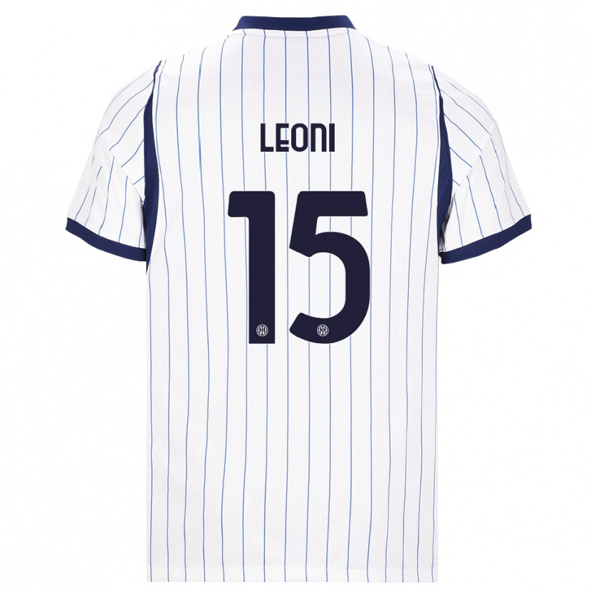 Danxen Hombre Camiseta Luca Leoni #15 Blanco Azul Marino 2ª Equipación 2026/27 La Camisa