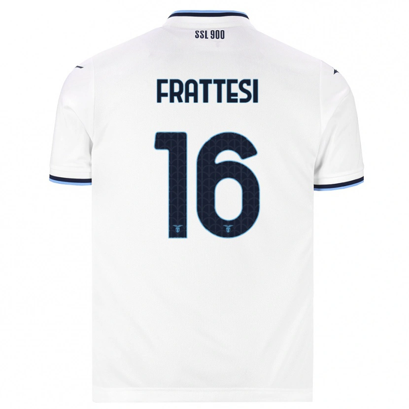 Danxen Hombre Camiseta Davide Frattesi #16 Blanco Azul Marino 2ª Equipación 2026/27 La Camisa