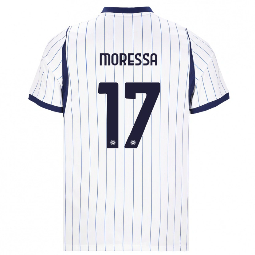 Danxen Hombre Camiseta Kevin Moressa #17 Blanco Azul Marino 2ª Equipación 2026/27 La Camisa