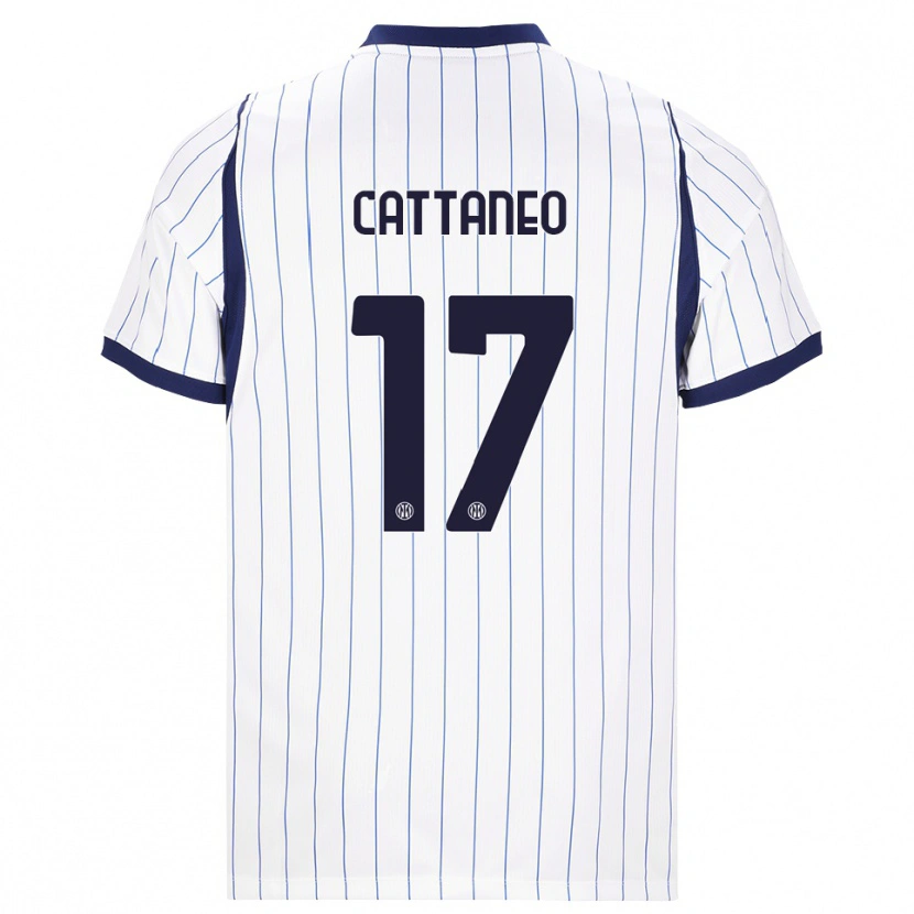 Danxen Hombre Camiseta Filippo Cattaneo #17 Blanco Azul Marino 2ª Equipación 2026/27 La Camisa