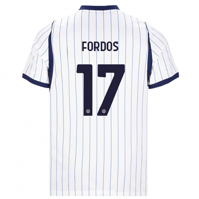 Danxen Hombre Camiseta Beatrix Fördős #17 Blanco Azul Marino 2ª Equipación 2026/27 La Camisa