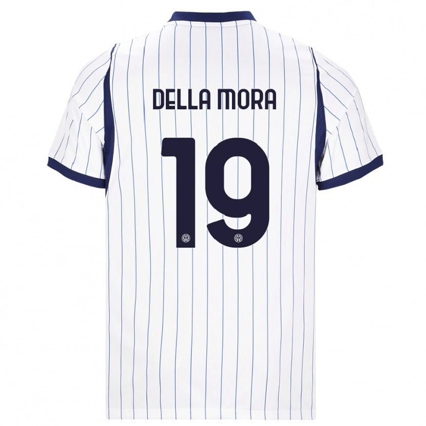 Danxen Hombre Camiseta Tommaso Della Mora #19 Blanco Azul Marino 2ª Equipación 2026/27 La Camisa