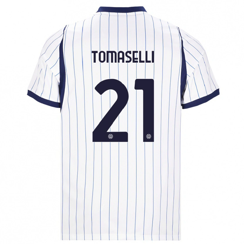 Danxen Hombre Camiseta Martina Tomaselli #21 Blanco Azul Marino 2ª Equipación 2026/27 La Camisa