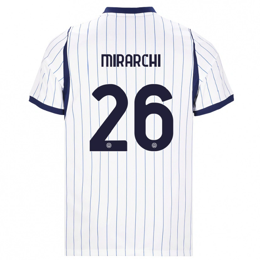 Danxen Hombre Camiseta Mattia Mirarchi #26 Blanco Azul Marino 2ª Equipación 2026/27 La Camisa