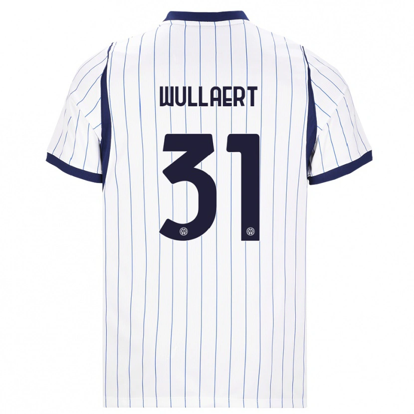 Danxen Hombre Camiseta Tessa Wullaert #31 Blanco Azul Marino 2ª Equipación 2026/27 La Camisa