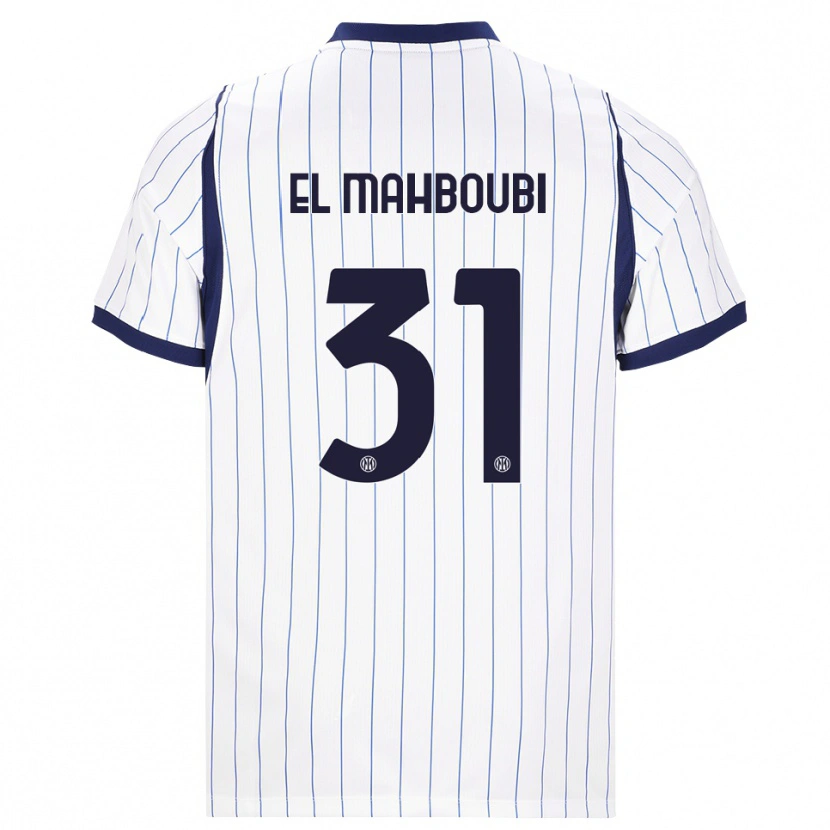 Danxen Hombre Camiseta Anas El Mahboubi #31 Blanco Azul Marino 2ª Equipación 2026/27 La Camisa