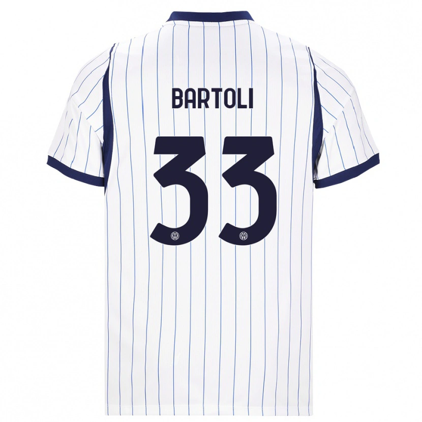 Danxen Hombre Camiseta Elisa Bartoli #33 Blanco Azul Marino 2ª Equipación 2026/27 La Camisa