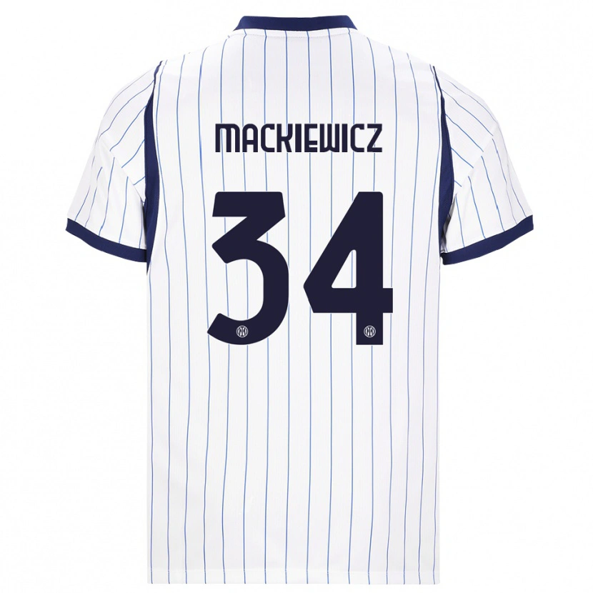 Danxen Hombre Camiseta Patryk Mackiewicz #34 Blanco Azul Marino 2ª Equipación 2026/27 La Camisa