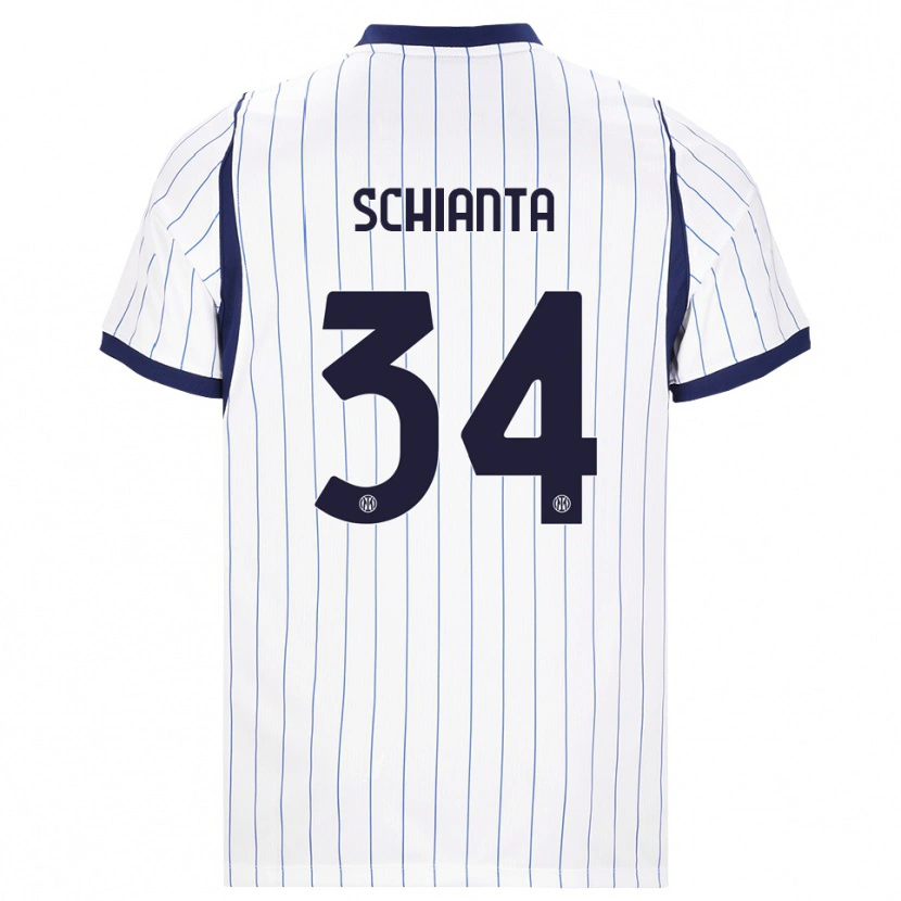Danxen Hombre Camiseta Valentina Schianta #34 Blanco Azul Marino 2ª Equipación 2026/27 La Camisa