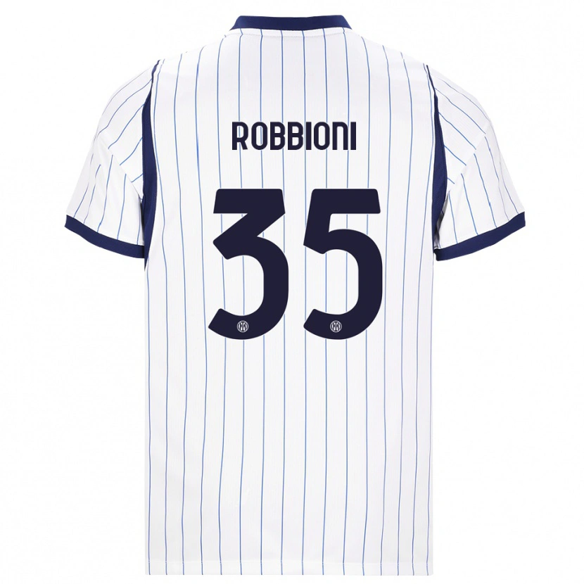 Danxen Hombre Camiseta Matilde Robbioni #35 Blanco Azul Marino 2ª Equipación 2026/27 La Camisa