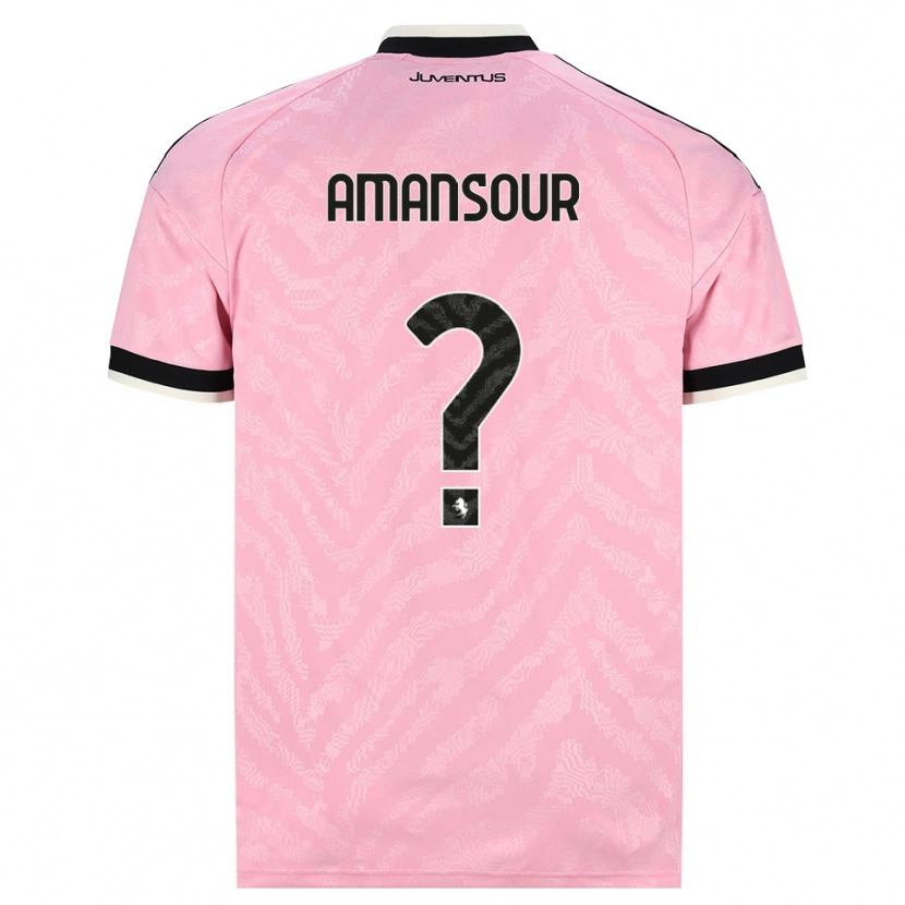 Danxen Hombre Camiseta Adam Amansour #0 Rosa Negro 2ª Equipación 2026/27 La Camisa