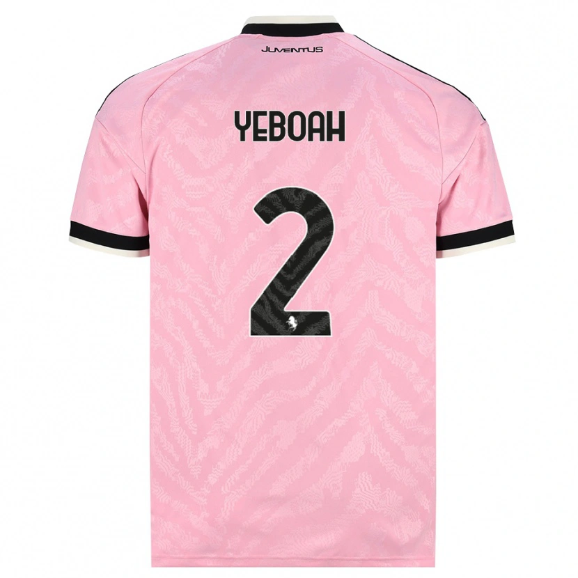 Danxen Hombre Camiseta Christian Yeboah #2 Rosa Negro 2ª Equipación 2026/27 La Camisa