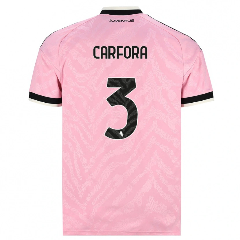 Danxen Hombre Camiseta Riccardo Carfora #3 Rosa Negro 2ª Equipación 2026/27 La Camisa
