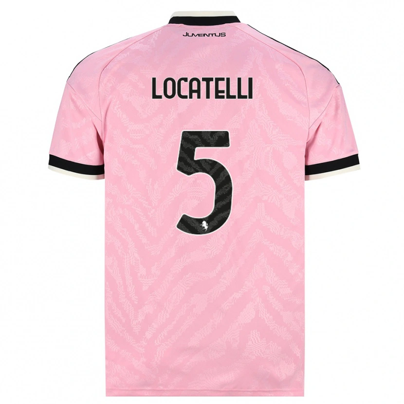 Danxen Hombre Camiseta Manuel Locatelli #5 Rosa Negro 2ª Equipación 2026/27 La Camisa