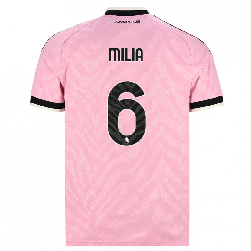 Danxen Hombre Camiseta Nicolò Milia #6 Rosa Negro 2ª Equipación 2026/27 La Camisa