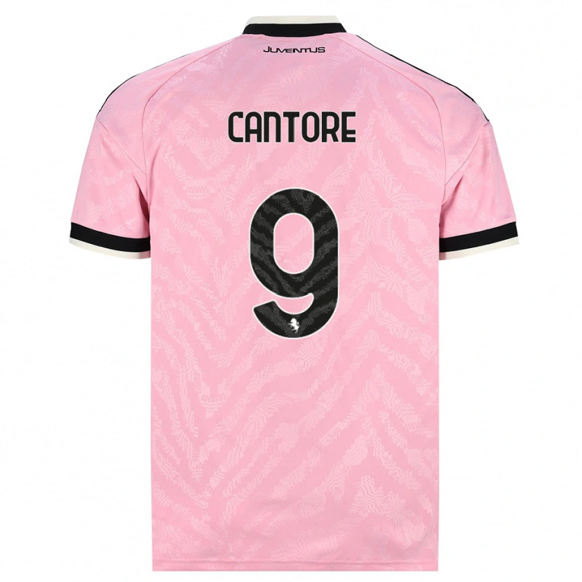Danxen Hombre Camiseta Sofia Cantore #9 Rosa Negro 2ª Equipación 2026/27 La Camisa