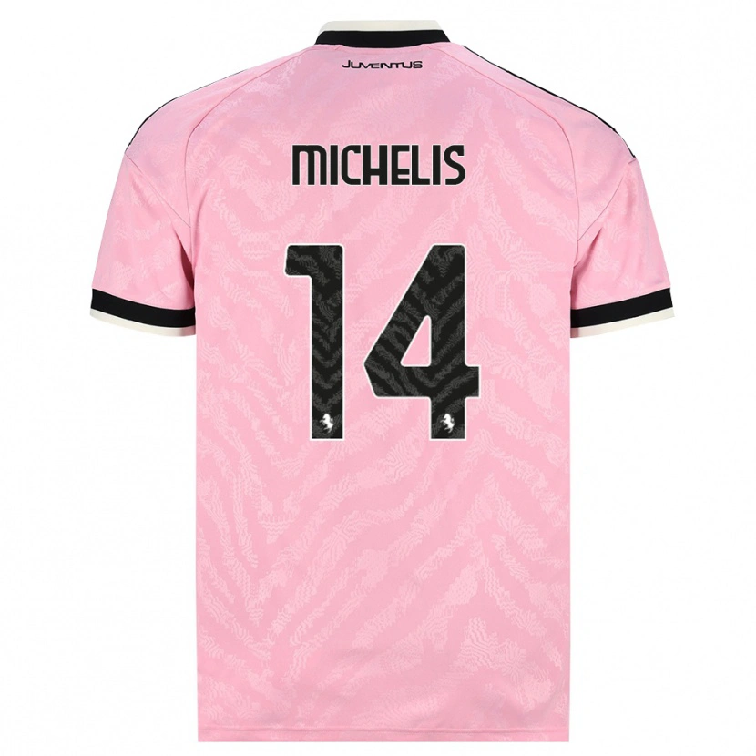 Danxen Hombre Camiseta Mattia Michelis #14 Rosa Negro 2ª Equipación 2026/27 La Camisa