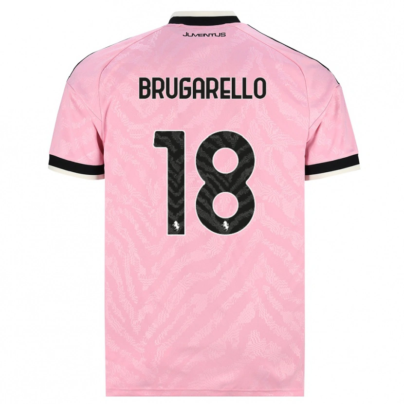 Danxen Hombre Camiseta Mattia Brugarello #18 Rosa Negro 2ª Equipación 2026/27 La Camisa