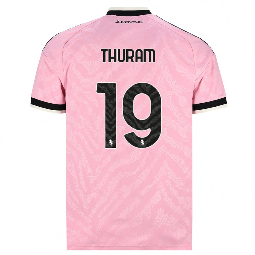 Danxen Hombre Camiseta Khéphren Thuram #19 Rosa Negro 2ª Equipación 2026/27 La Camisa