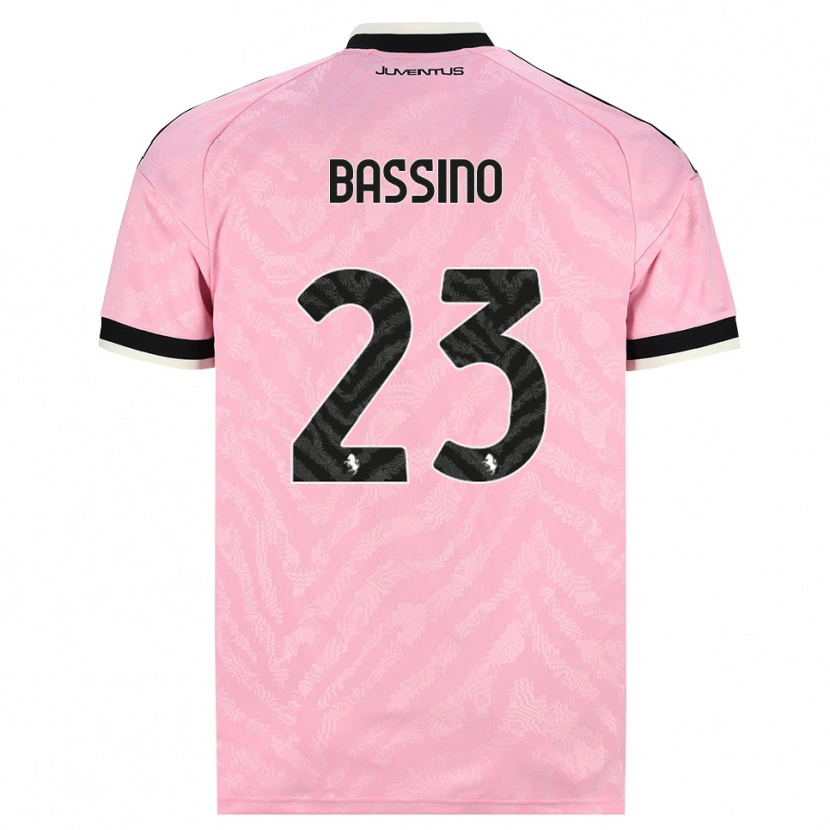 Danxen Hombre Camiseta Alessandro Bassino #23 Rosa Negro 2ª Equipación 2026/27 La Camisa