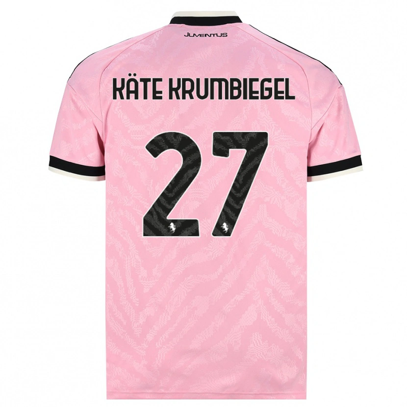 Danxen Hombre Camiseta Paulina Käte Krumbiegel #27 Rosa Negro 2ª Equipación 2026/27 La Camisa