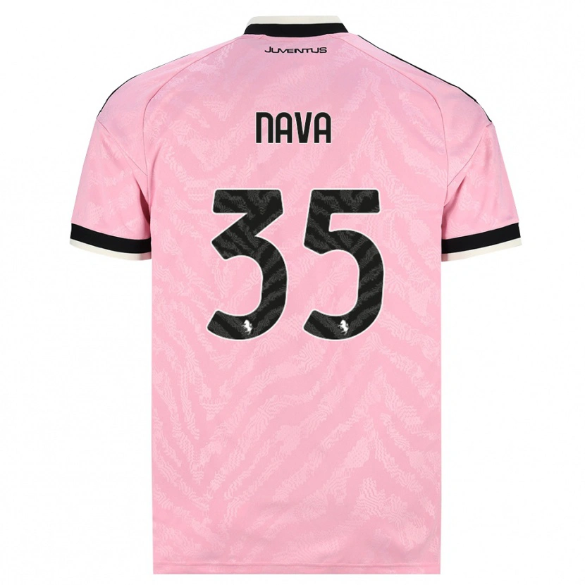 Danxen Hombre Camiseta Sebastiano Nava #35 Rosa Negro 2ª Equipación 2026/27 La Camisa