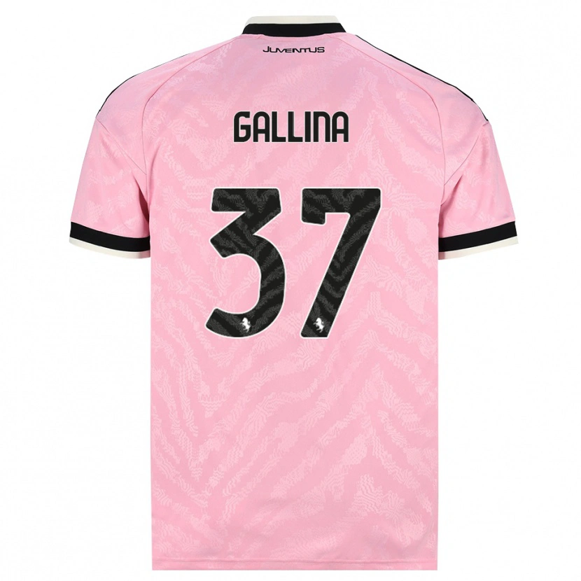 Danxen Hombre Camiseta Arianna Gallina #37 Rosa Negro 2ª Equipación 2026/27 La Camisa