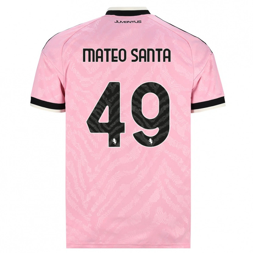 Danxen Hombre Camiseta Mateo Santa Maria #49 Rosa Negro 2ª Equipación 2026/27 La Camisa