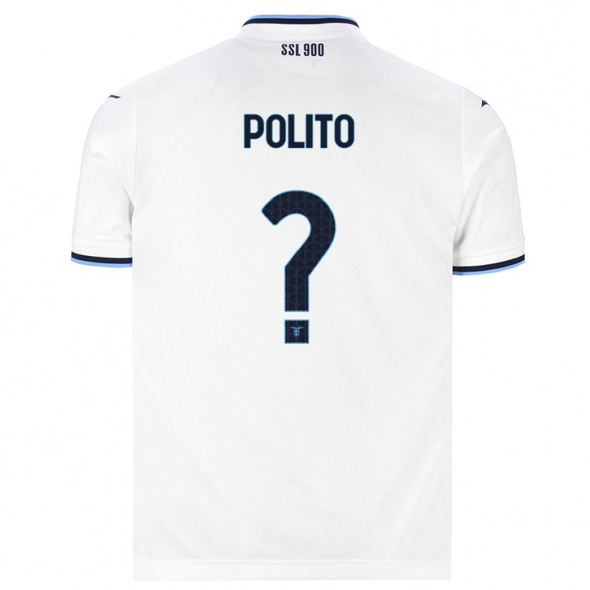 Danxen Hombre Camiseta Alessandro Polito #0 Blanco Azul Marino 2ª Equipación 2026/27 La Camisa