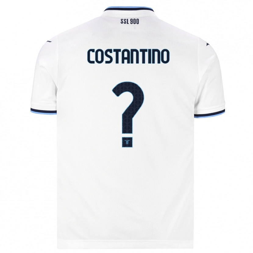 Danxen Hombre Camiseta Davide Costantino #0 Blanco Azul Marino 2ª Equipación 2026/27 La Camisa