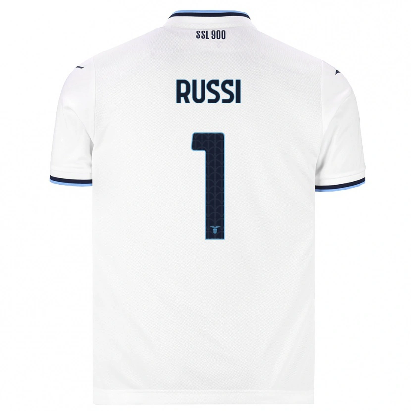 Danxen Hombre Camiseta Gabriele Russi #1 Blanco Azul Marino 2ª Equipación 2026/27 La Camisa