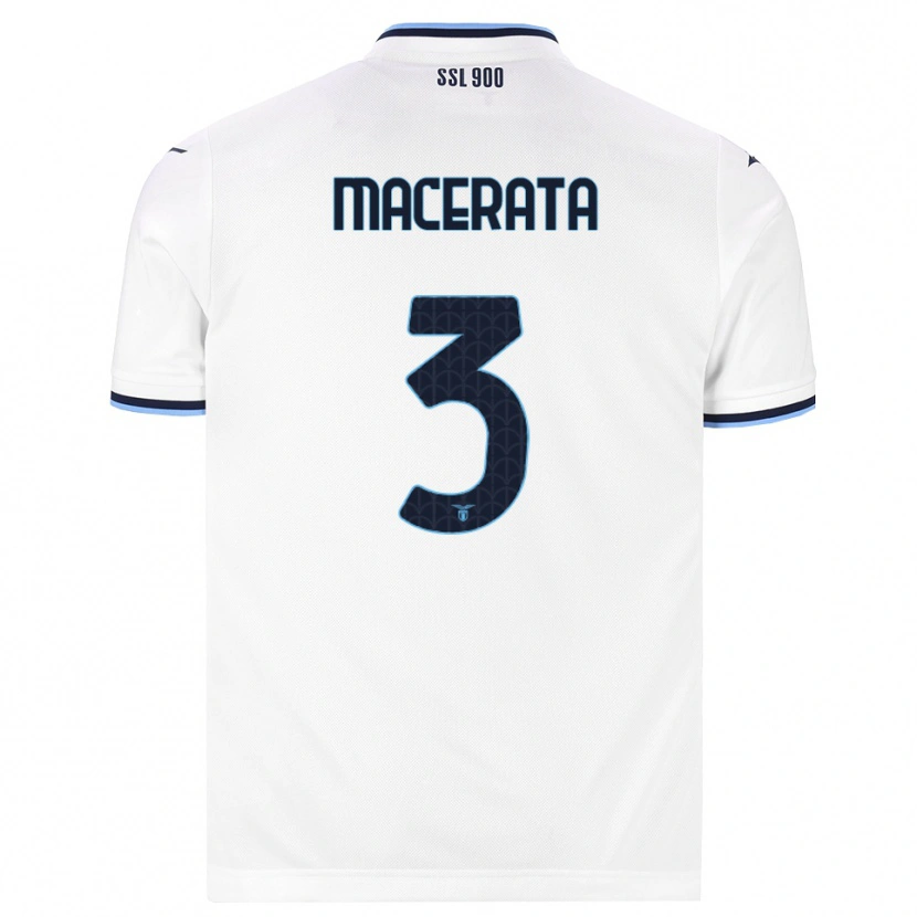 Danxen Hombre Camiseta Francesco Macerata #3 Blanco Azul Marino 2ª Equipación 2026/27 La Camisa