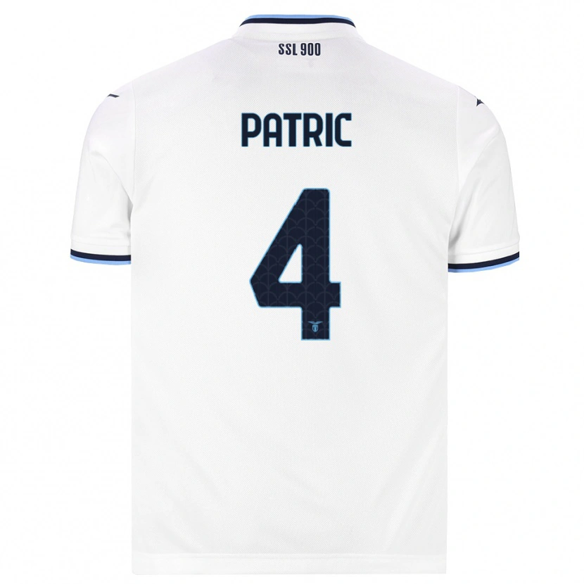 Danxen Hombre Camiseta Patricio Gabarrón Gil #4 Blanco Azul Marino 2ª Equipación 2026/27 La Camisa