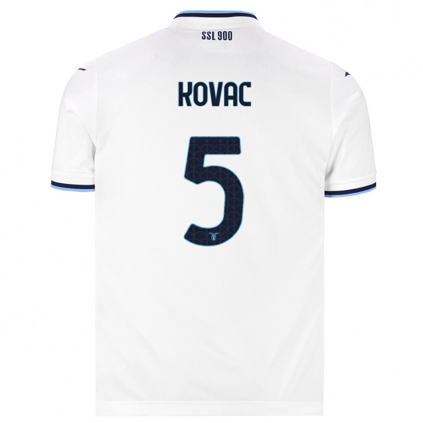 Danxen Hombre Camiseta Blaz Kovac #5 Blanco Azul Marino 2ª Equipación 2026/27 La Camisa