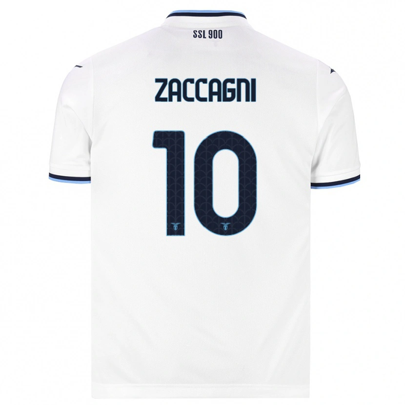 Danxen Hombre Camiseta Mattia Zaccagni #10 Blanco Azul Marino 2ª Equipación 2026/27 La Camisa
