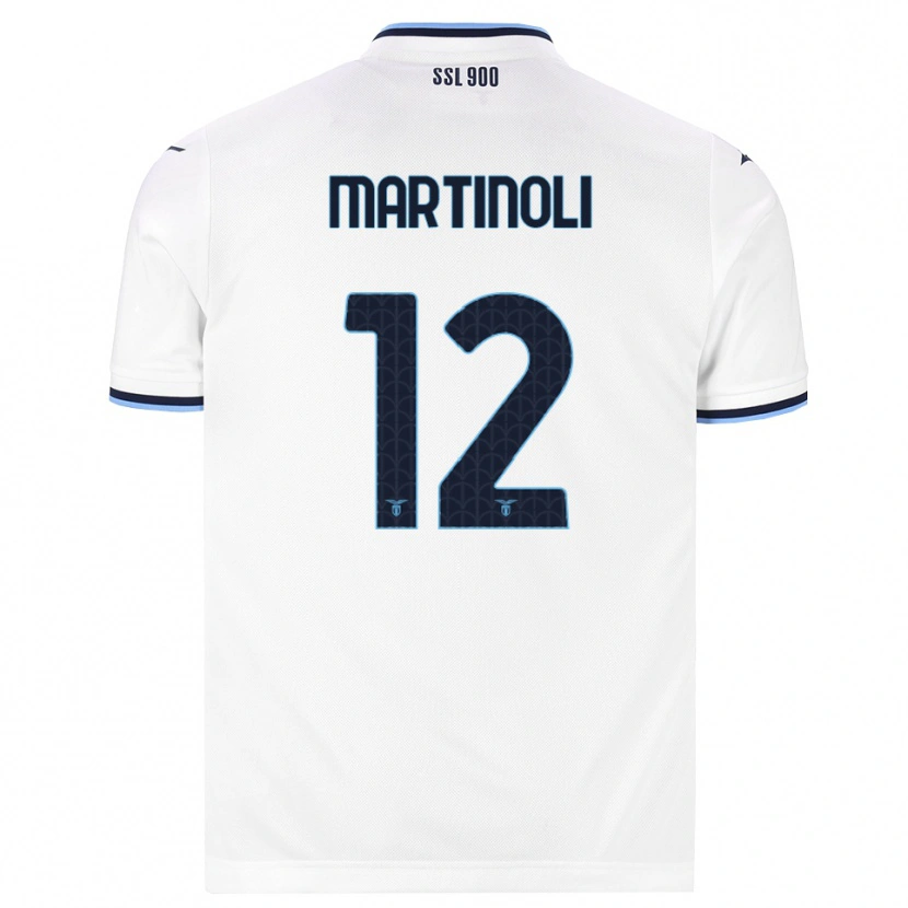 Danxen Hombre Camiseta Elettra Martinoli #12 Blanco Azul Marino 2ª Equipación 2026/27 La Camisa