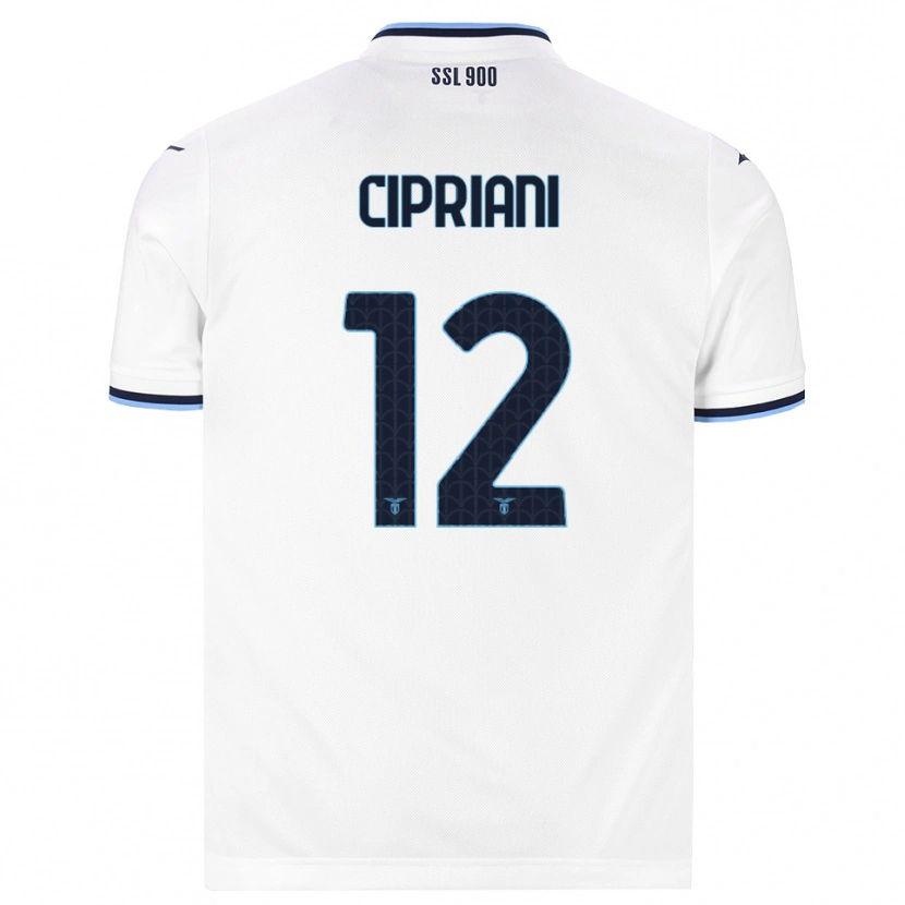 Danxen Hombre Camiseta Alessio Cipriani #12 Blanco Azul Marino 2ª Equipación 2026/27 La Camisa
