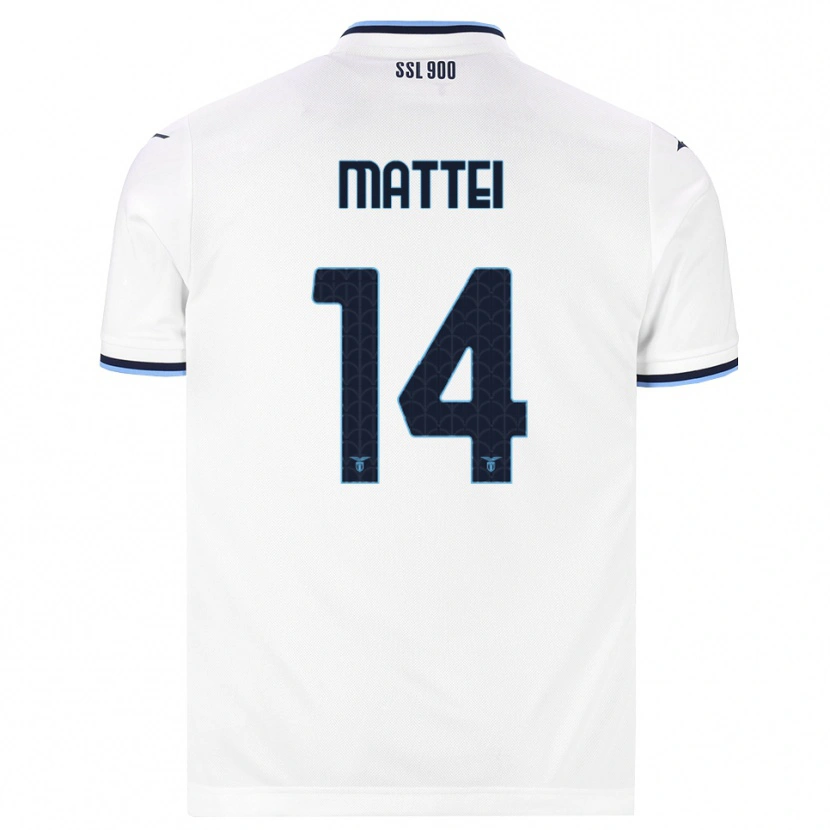 Danxen Hombre Camiseta Sarah Mattei #14 Blanco Azul Marino 2ª Equipación 2026/27 La Camisa