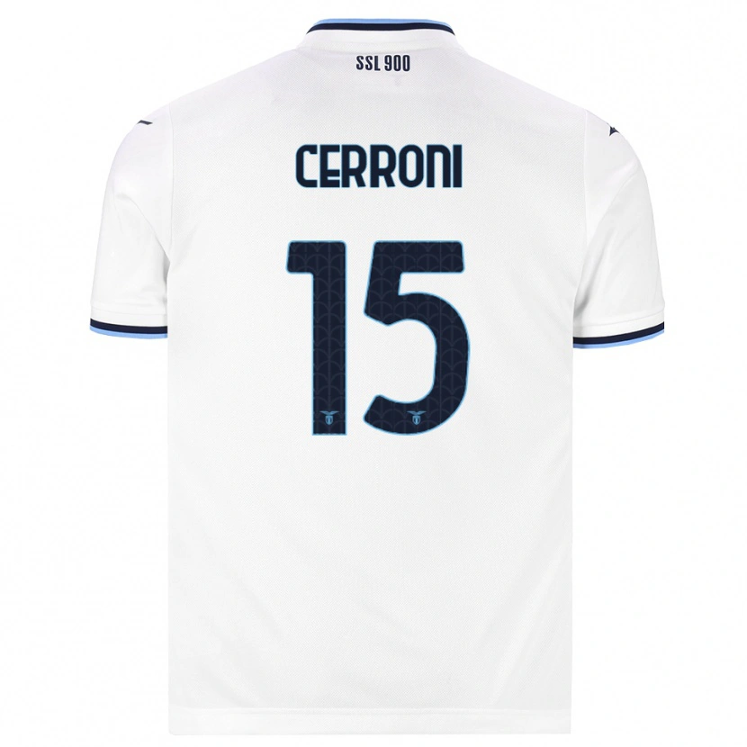 Danxen Hombre Camiseta Leonardo Cerroni #15 Blanco Azul Marino 2ª Equipación 2026/27 La Camisa