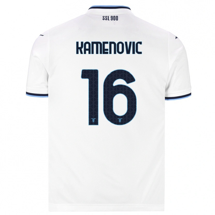Danxen Hombre Camiseta Dimitrije Kamenovic #16 Blanco Azul Marino 2ª Equipación 2026/27 La Camisa